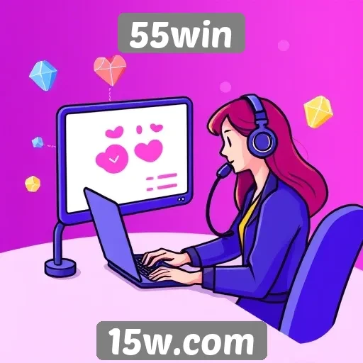 Atendimento ao cliente no site 55win