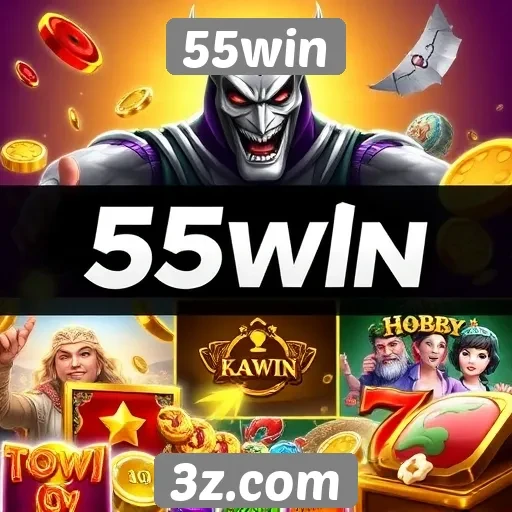 Diversidade de jogos disponíveis no 55win