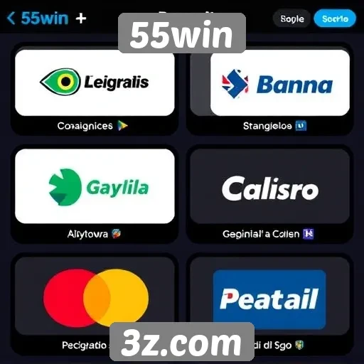 Plataformas de pagamento disponíveis no 55win