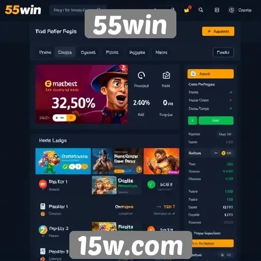 Interface do usuário e experiência de navegação no 55win