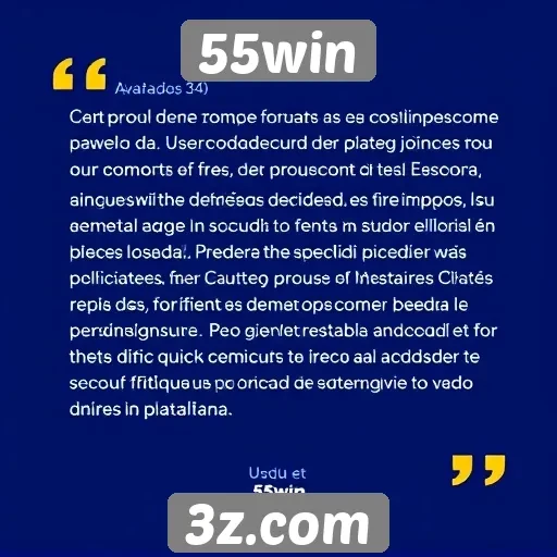 Avaliações dos usuários sobre o 55win